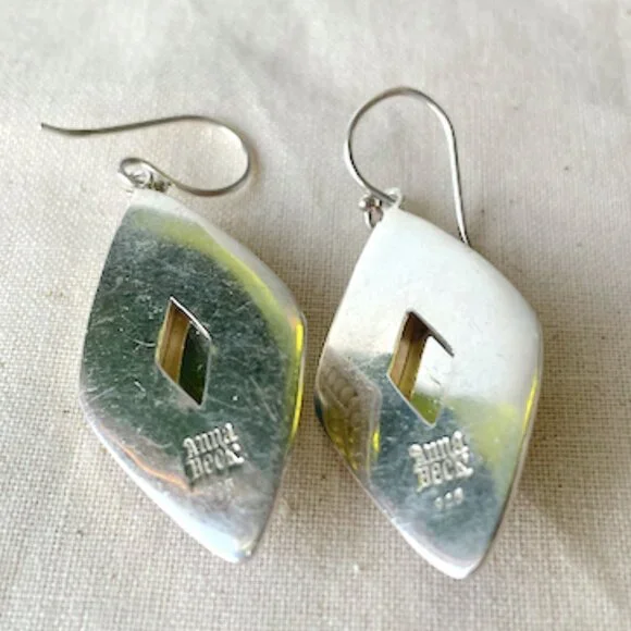 Anna Beck18K Gold over Sterling Silver Teal Crystal Earrings